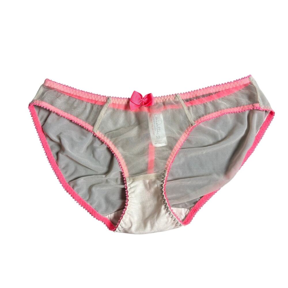 Love Claudette Dessous Mesh Blondie Pink Bikini Panty Size Medium